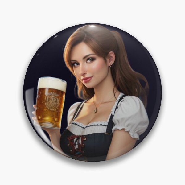 Item preview, Oktoberfest beautiful girl with beer stein designed and sold by JackFreestone.