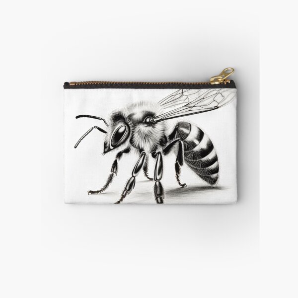 Item preview, Black and white Bee pencil drawing designed and sold by Pencil-Art.
