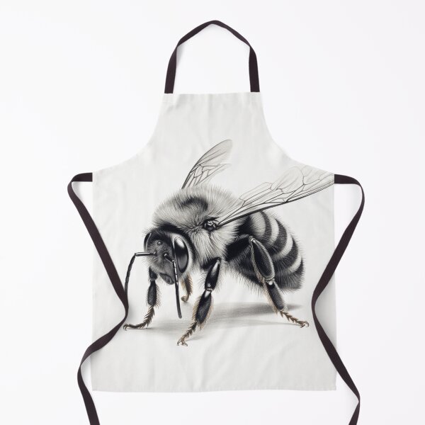 Item preview, Black and white Bee pencil drawing designed and sold by Pencil-Art.