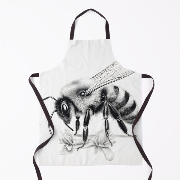 Item preview, Black and white Bee pencil drawing designed and sold by Pencil-Art.