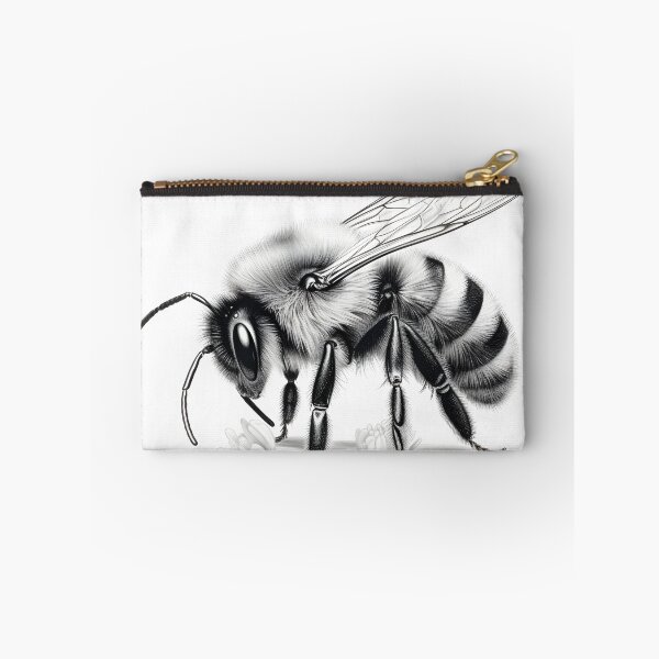 Item preview, Black and white Bee pencil drawing designed and sold by Pencil-Art.