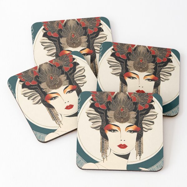 Item preview, Erté Style Fashion Print Art Deco Lady designed and sold by CyberArtistOne.