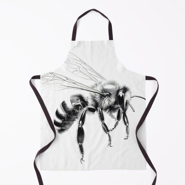 Item preview, Black and white Bee pencil drawing designed and sold by Pencil-Art.