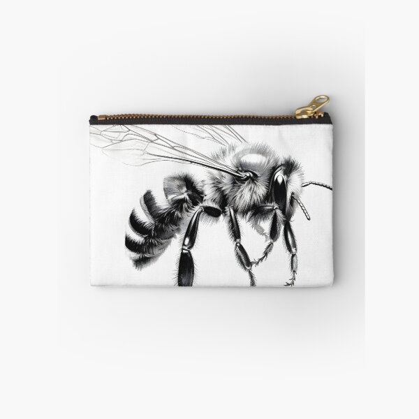 Item preview, Black and white Bee pencil drawing designed and sold by Pencil-Art.