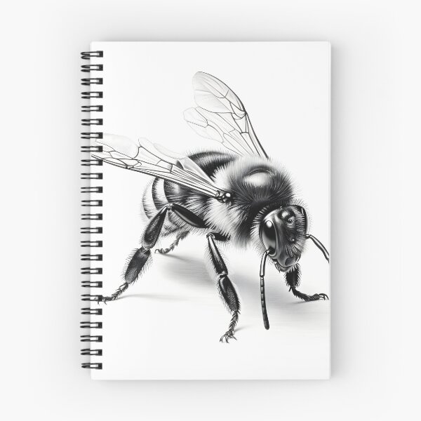 Item preview, Black and white Bee pencil drawing designed and sold by Pencil-Art.