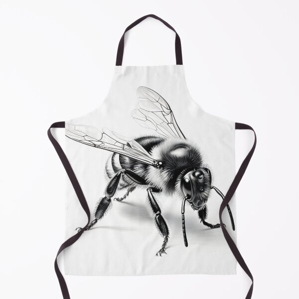Item preview, Black and white Bee pencil drawing designed and sold by Pencil-Art.