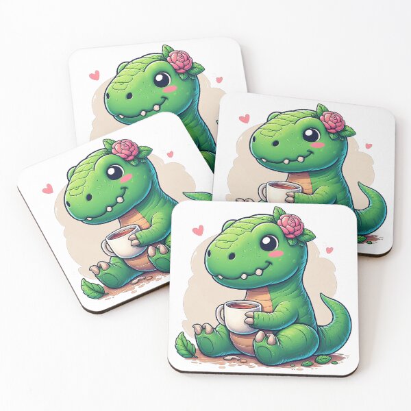 Item preview, Tea-Rex Tranquility: Whimsical Dino Delight Design designed and sold by Angry Swan Designs.