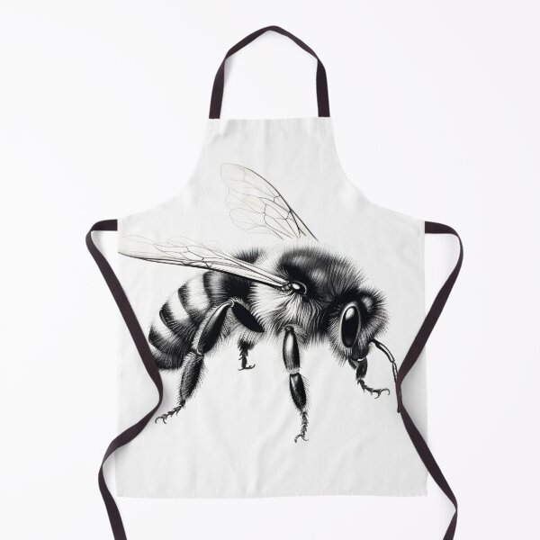 Item preview, Black and white Bee pencil drawing designed and sold by Pencil-Art.