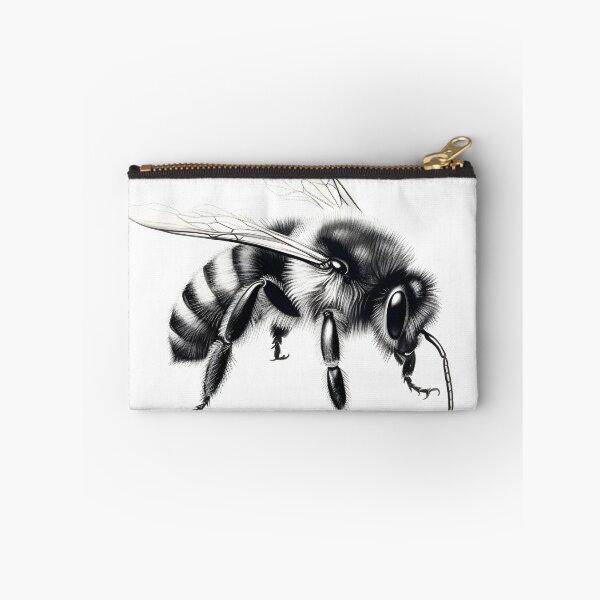 Item preview, Black and white Bee pencil drawing designed and sold by Pencil-Art.
