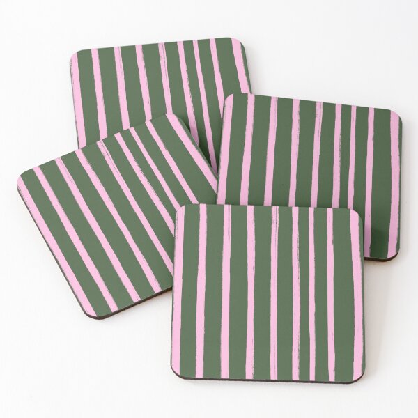 Item preview, Pink and Green Stripes Pattern designed and sold by OneThreeSix.