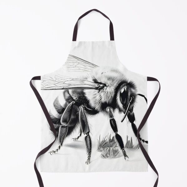 Item preview, Black and white Bee pencil drawing designed and sold by Pencil-Art.