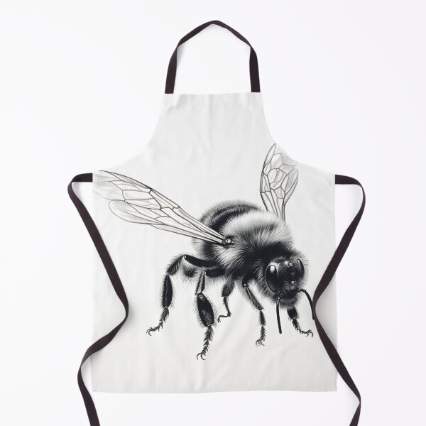 Item preview, Black and white Bee pencil drawing designed and sold by Pencil-Art.