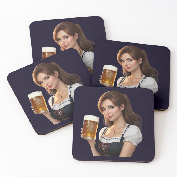 Item preview, Oktoberfest beautiful girl with beer stein designed and sold by JackFreestone.