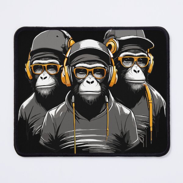 Item preview, Ape Squad - Cool monkey trio with sunglasses designed and sold by beDiceDesigns.