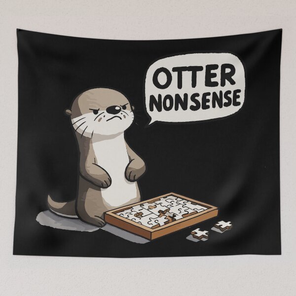 Item preview, Otter Nonsense Puzzle Game designed and sold by DoodleDashShop.