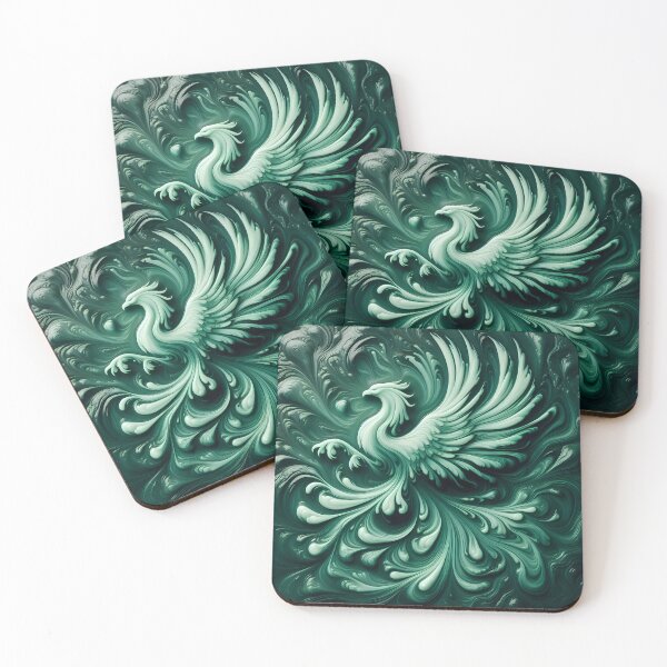 Item preview, Emerald Phoenix: Fluid Elegance designed and sold by AI-Only Creations.
