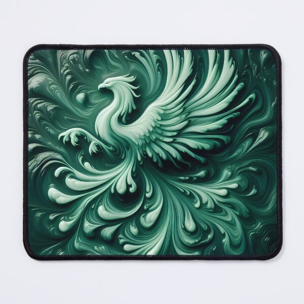 Item preview, Emerald Phoenix: Fluid Elegance designed and sold by AI-Only Creations.