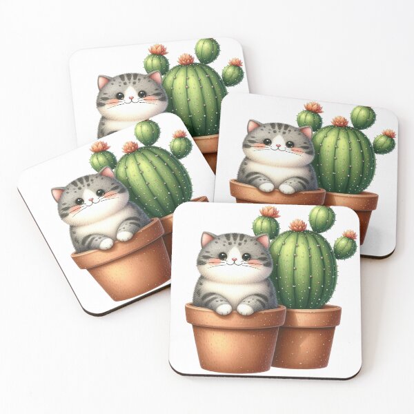 Item preview, Cat cactus designed and sold by Redmoonshine.