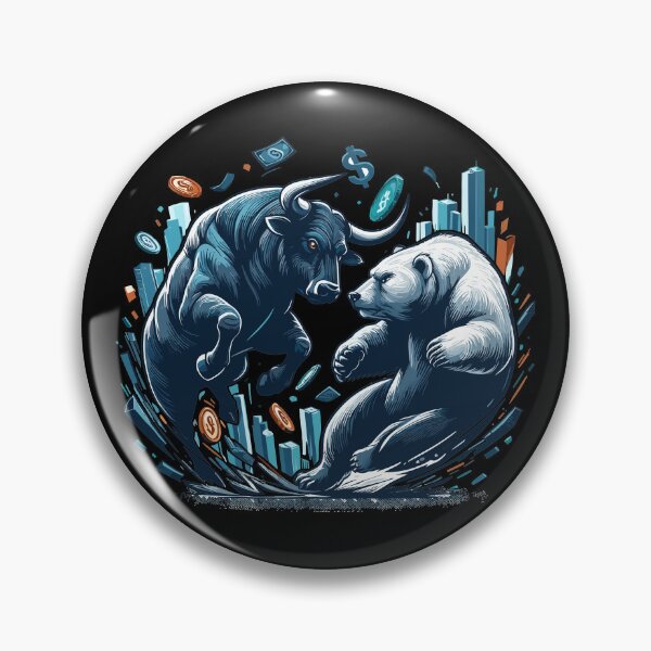 Item preview, Finance Bull Bear Fight Wall Street Gift designed and sold by Pineapple-Tree.