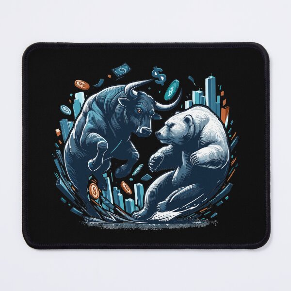 Item preview, Finance Bull Bear Fight Wall Street Gift designed and sold by Pineapple-Tree.