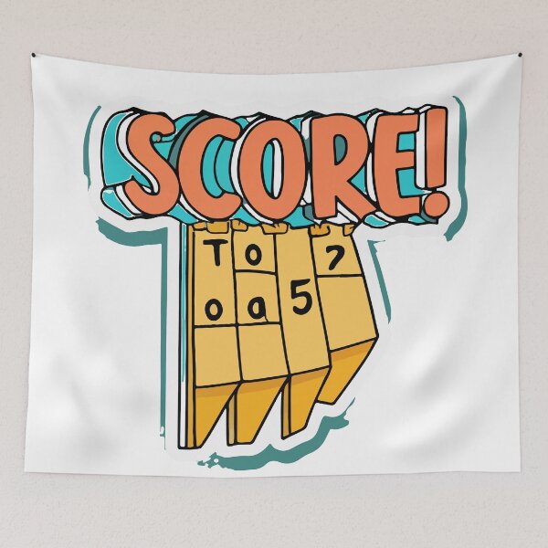 Item preview, Playful Scoreboard Pop Art Illustration designed and sold by NiftyWrx.