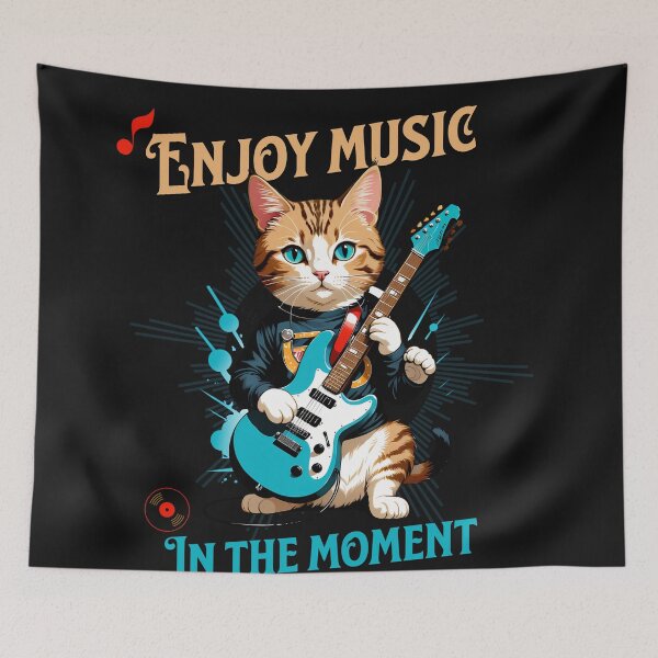 Item preview, Retrofonia: Virtuoso Cat in Vintage Digital Art designed and sold by Artedig.