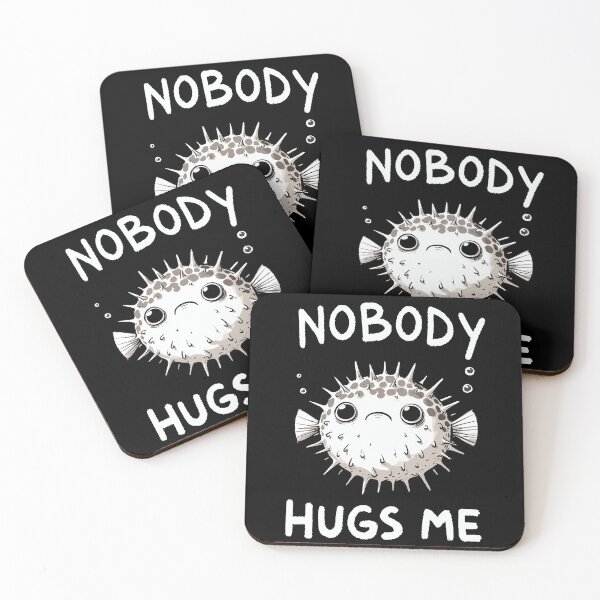 Item preview, Nobody Hugs Me Pufferfish designed and sold by DoodleDashShop.