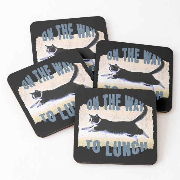 Item preview, Lunch break funny cat / On the way to lunch designed and sold by NeuraVibe.