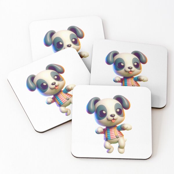 Item preview, Dancing 3D Cute Dog, Vibrant 3D Adorable Dog, A Colorful Kawaii Dog while Dancing designed and sold by SnuggleSafari.