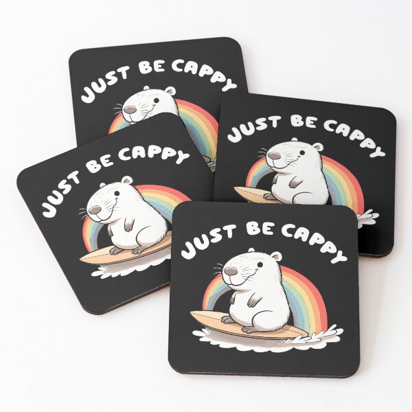 Item preview, Just be Cappy Rainbow Capybara designed and sold by DoodleDashShop.