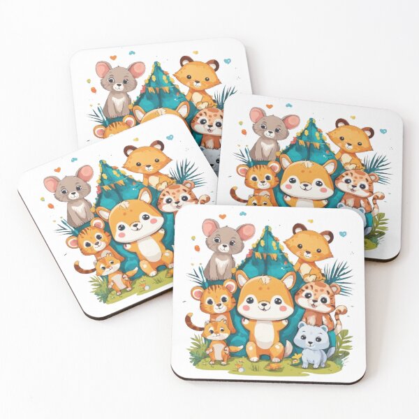 Item preview, Whimsical Menagerie: Playful, Colorful, Cute Animal Design designed and sold by SSulatul101.