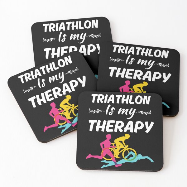 Item preview, Triathlon is my therapy, funny triathlete, triathlon sport fan or lover designed and sold by NBSStore.