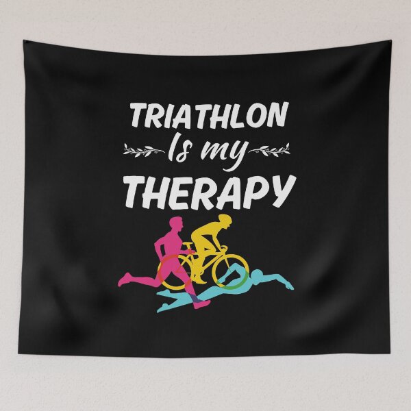 Item preview, Triathlon is my therapy, funny triathlete, triathlon sport fan or lover designed and sold by NBSStore.