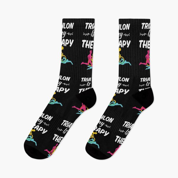 Item preview, Triathlon is my therapy, funny triathlete, triathlon sport fan or lover designed and sold by NBSStore.