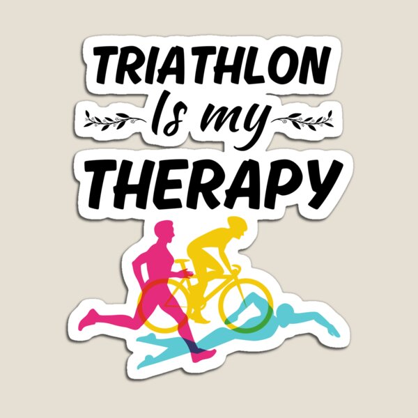 Item preview, Triathlon is my therapy, funny triathlete, triathlon sport fan or lover designed and sold by NBSStore.