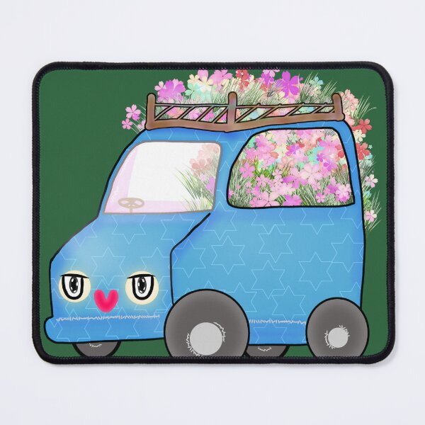 Item preview, Joyful Blue Flower Van Delivery designed and sold by MigWhimsy.