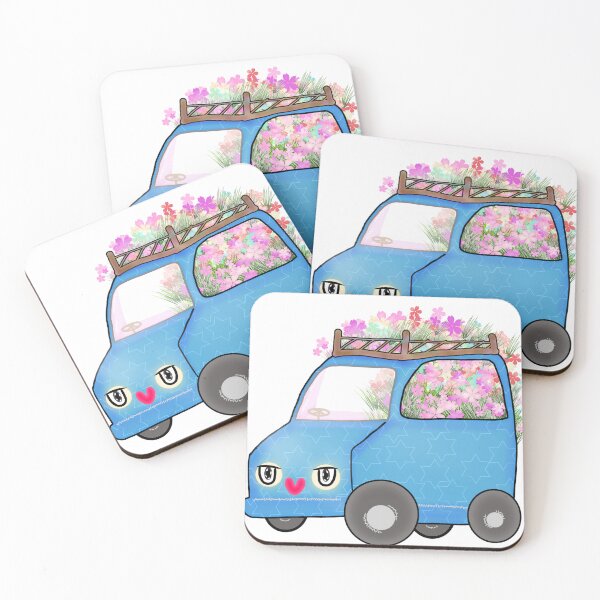 Item preview, Joyful Blue Flower Van Delivery designed and sold by MigWhimsy.