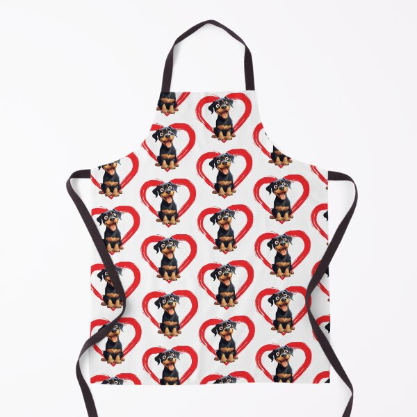 Item preview, Rottweiler Cartoon in Love Heart swoosh designed and sold by For Dog Sake!®.