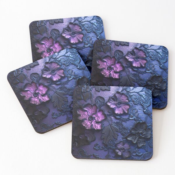 Item preview, Lace leather texture and black and purple flowers designed and sold by Fantasyplus.