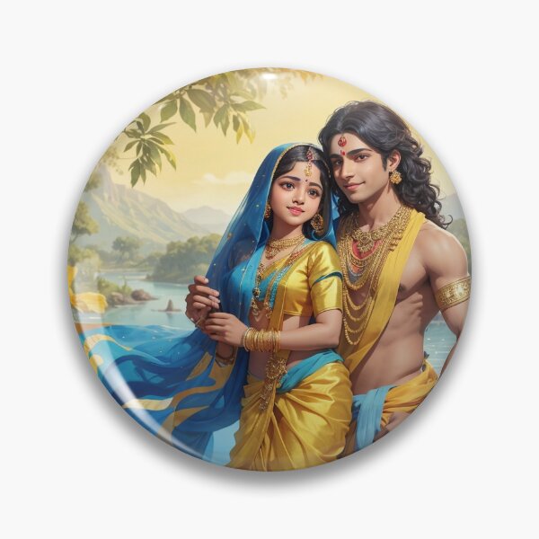 Artikelvorschau, Radha Krishna, Krishna-Kunst, Hare Krishna. Radha Krishna Vrindavan, Hare Krishna Kunst entworfen und verkauft von Mandala108.