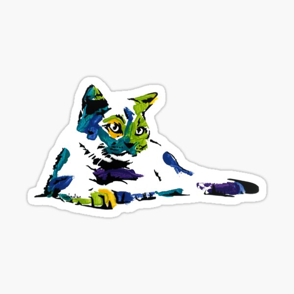 Michelle the British Shorthair Cat *dark Sticker