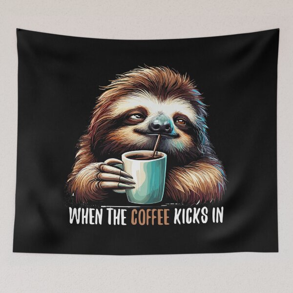 Item preview, Sloth coffee kicks gift designed and sold by Pineapple-Tree.
