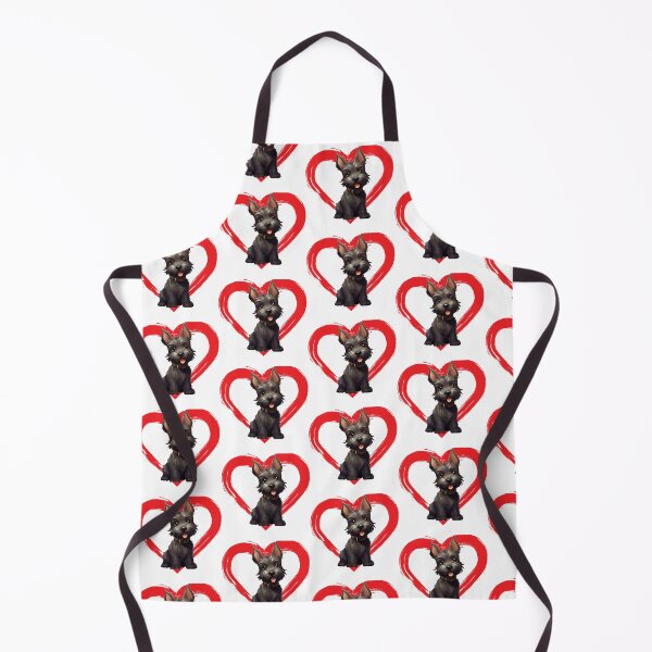 Item preview, Scottish Terrier Cartoon in Love Heart swoosh designed and sold by For Dog Sake!®.