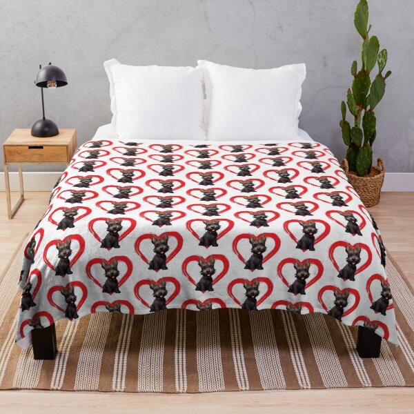 Item preview, Scottish Terrier Cartoon in Love Heart swoosh designed and sold by For Dog Sake!®.