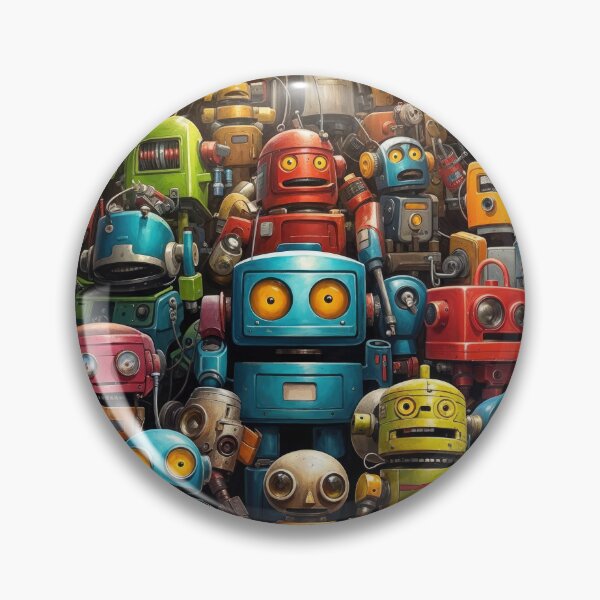 Item preview, Retro Robot Rendezvous designed and sold by Very Peculiar.