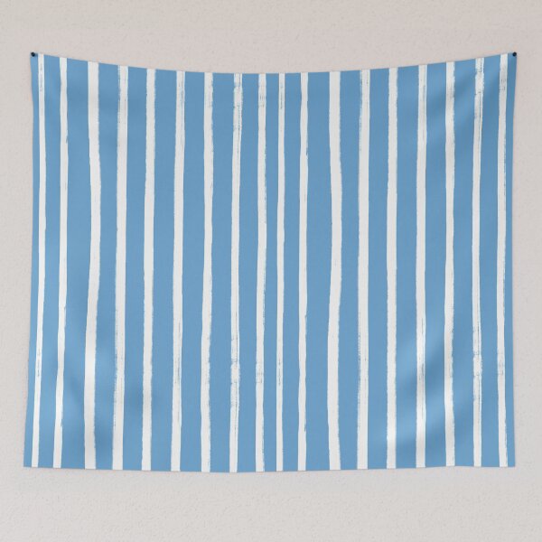 Item preview, White and Blue Stripes Pattern designed and sold by OneThreeSix.