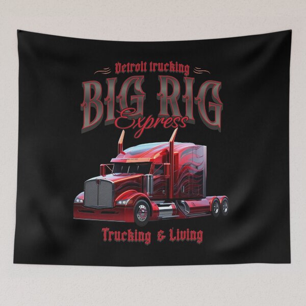 Item preview, Big rig express - Trucking and chucklin - keep trucking - American flag truck driver designed and sold by JansenGS.