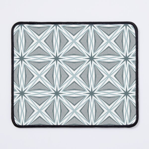 Item preview, Blue grey geometric straight Lines forming repetative starformation designed and sold by coloryourwings.