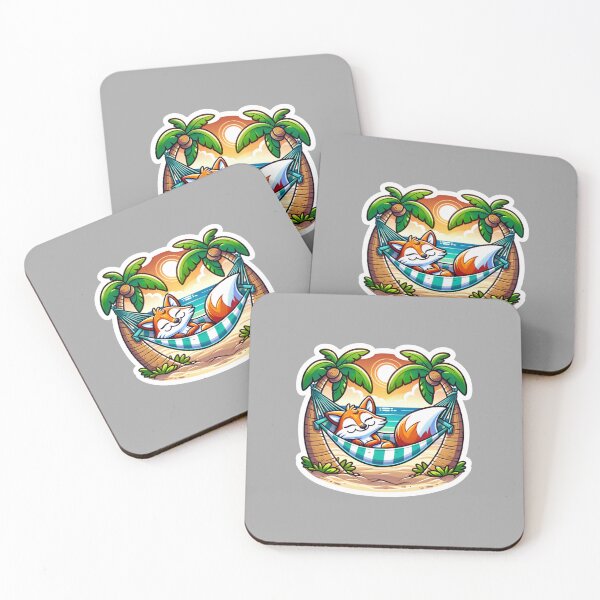 Item preview, Vacation Starts Now - Fox Nap Time On The Beach  designed and sold by SkyTastic.