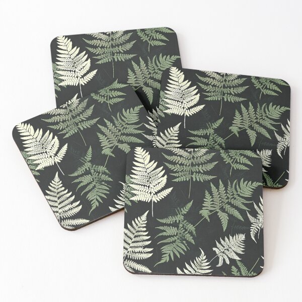 Item preview, Fern leaves pattern on green background designed and sold by randrdesign.